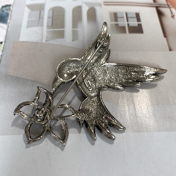 Hummingbird brooch marcasite - Picture 4 of 10